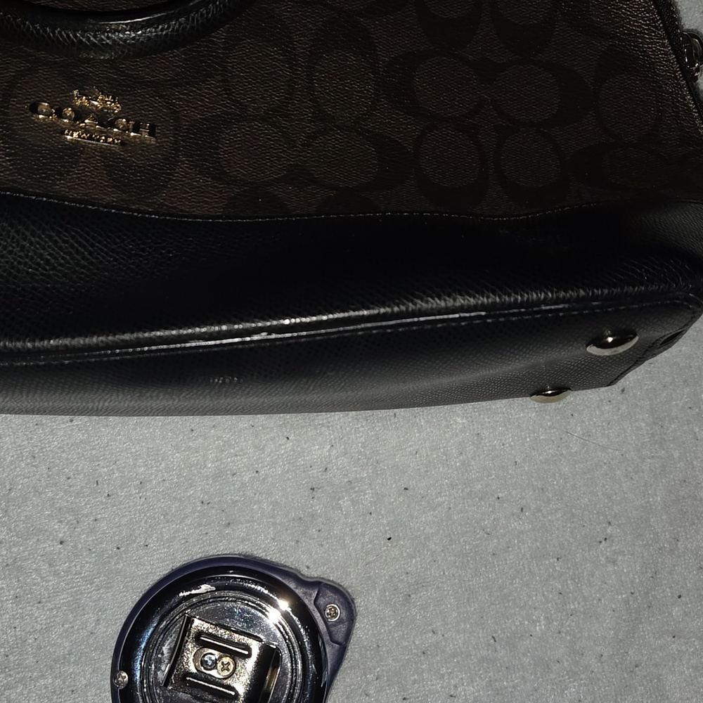Coach Signature Brown and Black Satchel - Picture 7 of 10